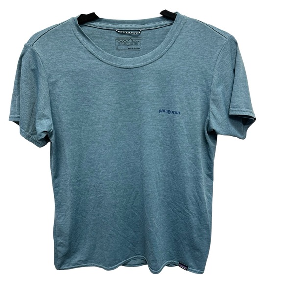 Patagonia men’s tshirt capilene cool blue wave graphic size small - Picture 2 of 5